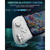 PALPOW Hall Effect Switch Controller for Nintendo Switch/OLED One-Piece JoyPad, Ergonomic Switch Handheld Controller with/RGB/Turbo/Mapped Switch Pro Controller - White