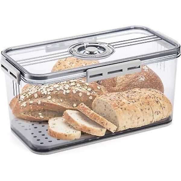 ZEAYEA Bread Box for Kitchen Countertop, Airtight Storage transparent