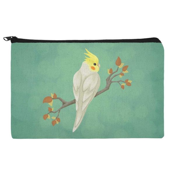 GRAPHICS & MORE Charming Cockatiel Yellow Crest Makeup Cosmetic Bag Organizer Pouch