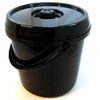 14 Litre Nappy Bucket with Lid in Gloss Black