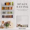 TOP HOME FINE 4 Tier Spice Rack Cupboard Door Chrome