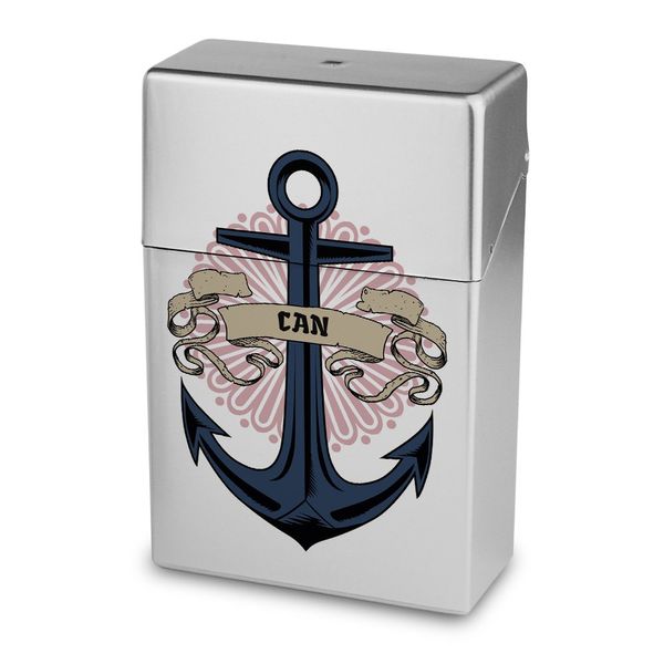 Zigarettenbox mit Namen Can - Personalisierte Hülle mit Design Anker - Zigarettenetui, Zigarettenschachtel, Kunststoffbox