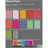Glazed Paper with print, sheet 24x32 cm, 80 cm, asstd colours, 50asstd sheets