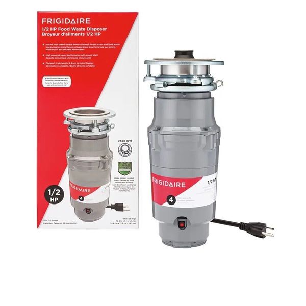 Gray Frigidaire 1/2HP Corded Garbage Disposal FF05DISPC1