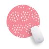Pink With White Kisses Cluster Crosses Pattern PC Office Computer Round Mouse Mat Pad Desk Mousemat Mousepad