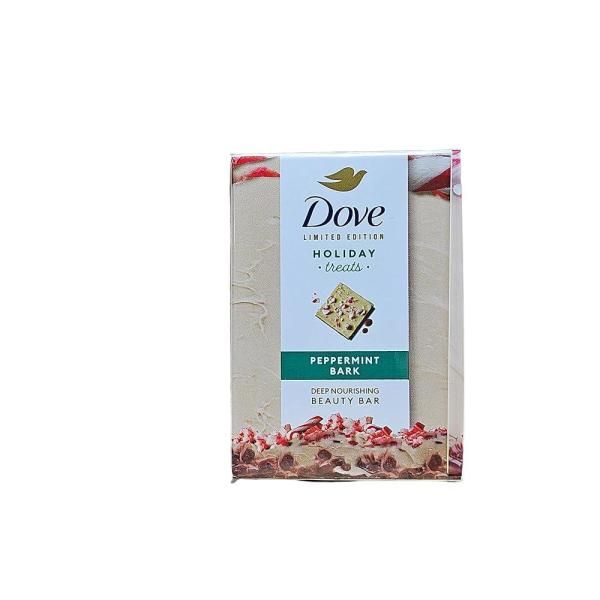 Dove Peppermint Bark Beauty Bar Soap, Deep Nourishing Holiday Treat Limited Edition, 2-Piece 7.5 oz (212.6 g)