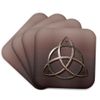 3dRose Coaster, A Stone Textured Triquetra Celtic Trinity Knot Symbol