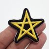 Ezy-Life 5 Point Star Pentagram 3 Pcs Sew-On Embroidered Patch Applique