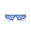 Ray-Ban RB4432 Izaz Rectangular Sunglasses, Electric Blue/Blue, 59 mm