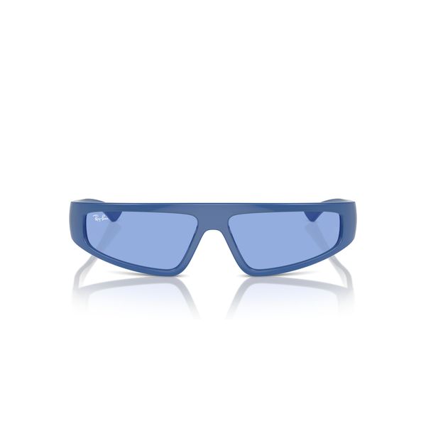 Ray-Ban RB4432 Izaz Rectangular Sunglasses, Electric Blue/Blue, 59 mm