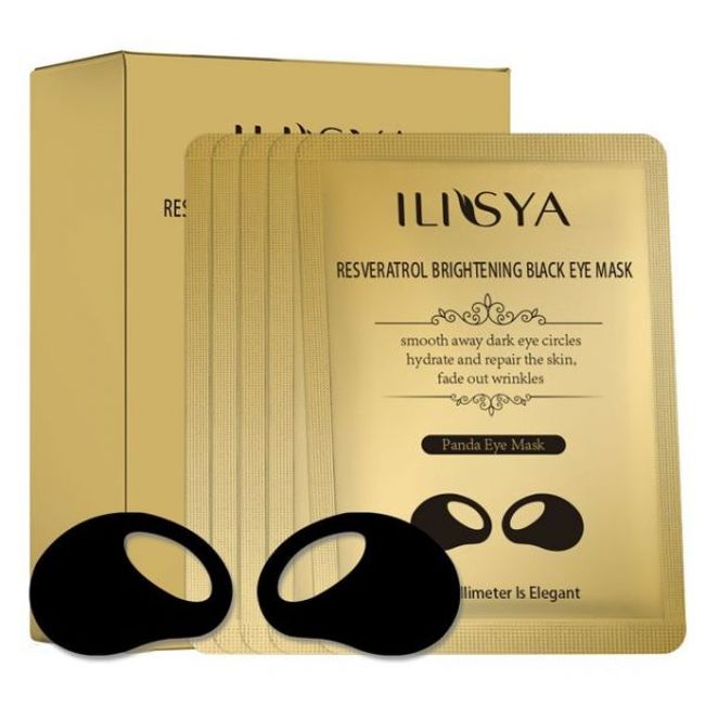 Ilisya Black Pearl Sleeping Mask Skin Care Dark Circles Hydrating Patch Puffiness Wrinkle Pads 10 Pairs