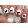 Elephant Black Nail Art Decals