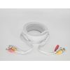 Evertech 50 Feet Pre-Made Cable White Color with Video Audio & Power for CCTV Security Camera