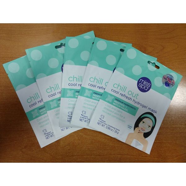 5 Pack: Miss Spa Chill Out Cool Refreshing Hydrogel Mask 0.99oz.  -  E13C