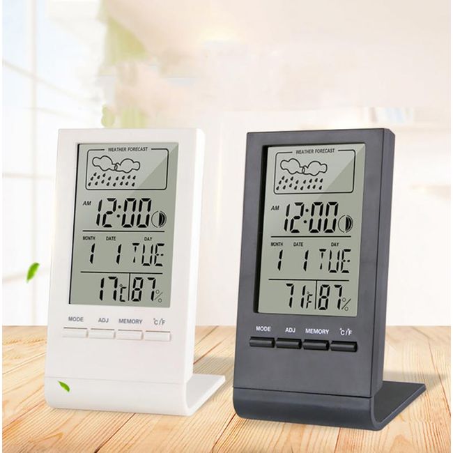 Digital Hygrometer With Thermometer And Plants On Chest Of Drawers