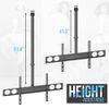Pyle Ceiling TV Stand - Hanging TV Mount Bracket w/ Adjustable Height & Tilt