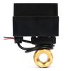 Motorized Ball Valve, 9-36V AC/DC, 2 Wire Auto Return Setup, Normally Open, 2 Indicator Lights (Brass, 1/2)