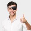 Geiomoo 3D Eye Patch for Adults, Adjustable Eyepatch for Amblyopia or Strabismus (Left Eye)
