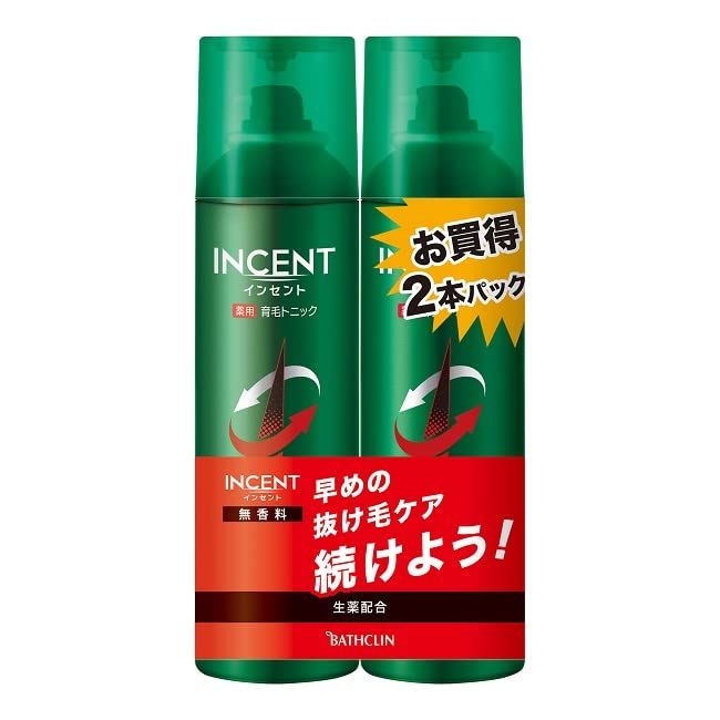 Bathclin Incent Hair Growth Tonic Unscented 190G Pair