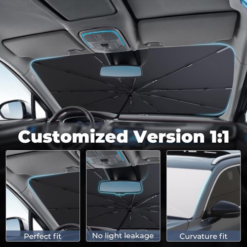 Windshield Sun Shade Umbrella Compatible with 2021-2025 Chevy Trailblazer Accessories: Custom Fit 210T Silver, Foldable Sunshade Front Window Sun Visor, Blocks UV Rays Keeps Car Cool for L, LS, LT, RS