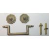 MEDIUM ANTIQUE BRASS 3" Centers Colonial Revival Drawer Pull handles knob square