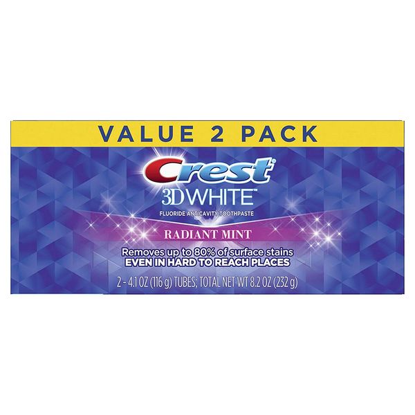 Crest 3D White, Whitening Toothpaste Radiant Mint, 8.2 Oz