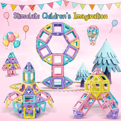 COOLJOY Magnetic Building Blocks for Kids | Magnetic Tiles for Kids | Magnetic Blocks for Kids | Magnetic Toys for 3 4 5 6 Year Old Girls Boys Kids 40PCS