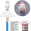 VCE (Gen 1) 25 PACK Cat7 Shielded RJ45 Connector Cat6A Modular Plug Blue