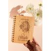 Keep Going Keep Growing Wood Journal [Notebook, Sketchbook, Spiral Bound, Blank Pages]
