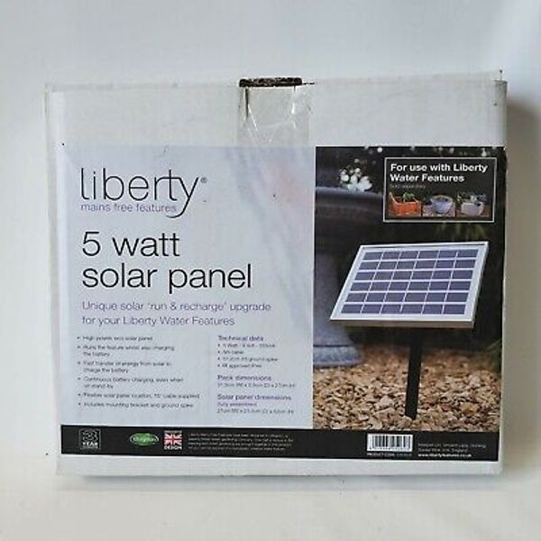 Liberty 5 Watt Solar Panel for Garden Outdoor Water Features 1052603