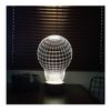 By-Lamp 3D Bulb New Lamp with Handmade Wooden Base