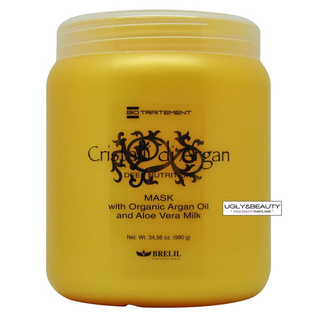 BRELIL Cristalli Di Argan Mask with Organic Argan Oil and Aloe Vera Milk 1000 ml