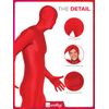 Smiffys Second Skin Suit, Red, M - Size 38-40