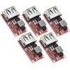 TECNOIOT 5pcs 6-24V 24V 12V to 5V USB Step Down Module DC-DC Converter