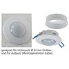 Motion Sensor for Ceiling Mounting 360° Flat Built-in Sensor Diameter 62 mm LED Suitable Adjustable 6 m Detection White 230 V
