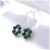 Malachite Circle Earrings Natural Stone Power Stone