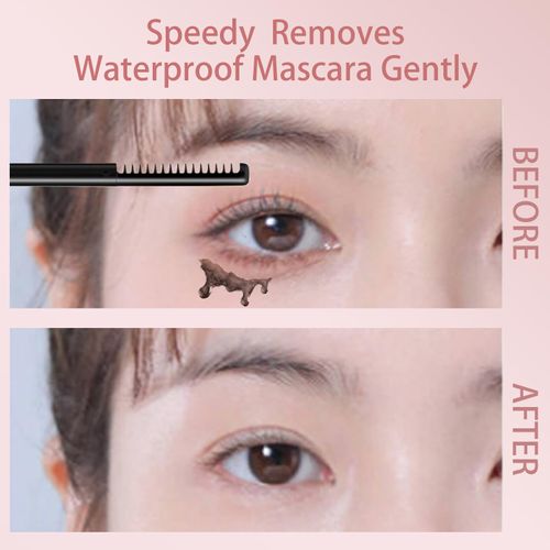 Upgrade Speedy Mascara Remover, Eye Makeup Remover for Waterproof Mascara Eyeliner Eyeshadow, Gentle Long Active Spiral Head Oil Gel Cleanser, Precision Cleansing Wand
