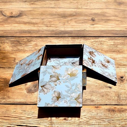 Vetali Export Rustic MDF Wooden Coasters Set of 6 with Holder - Absorbent Drink Coasters for Coffee & Beer - Modern Table Coaster Set - Durable & Stylish Coaster for Bar and Dining Table - Sky Blue.