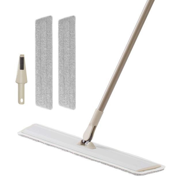 Eyliden. Floor Mop, Cleaning Mop, Commercial Mop, Flooring Wiper, Cleaning, Wide, Dry Wiping, Water Wiping, Floor Friendly, Rotation, Microfiber Cloth, Replacement, Convenient, Compact, Scraper, Basic, No Burden on Waist, Expandable Approx. 32.5 - 52.0 in