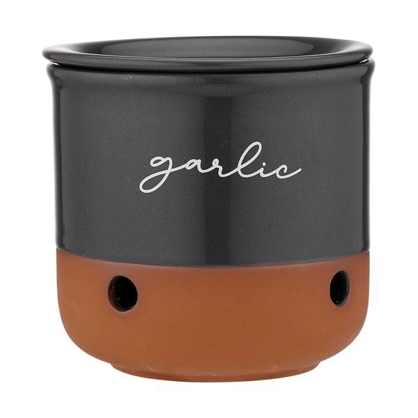 Ladelle Eco Garlic Jar Charcoal