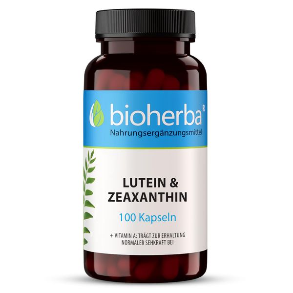 100 Augenvitamine Lutein Zeaxanthin Kapseln Hochdosiert - Lutein Zeaxanthin Augen Komplex mit Vitamin A - antioxidativem Schutz von BIOHERBA