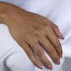 Rose Gold Plated Sterling Silver Rainbow CZ Eternity Ring Size O