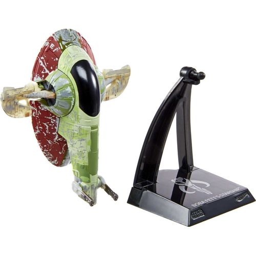 Hot Wheels Star Wars Starships Select Boba Fett's Starship, Premium Collectable Replica with Movable Part & Display Stand