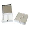 Great White Shark Pill Box Square Trinket Box 2 Compartments with Mirror Gift 705