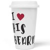JUNIWORDS To-Go Mug with Lid I Love His Beard