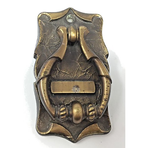 Vintage Door KNOCKER with BACKPLATE Sturdy Solid metal Antiqued BRASS Or BRONZE