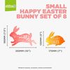 Easter Decorations - Easter Window Stickers - 8 Small x Pastel Easter Bunny Window Clings for Easter Window Display