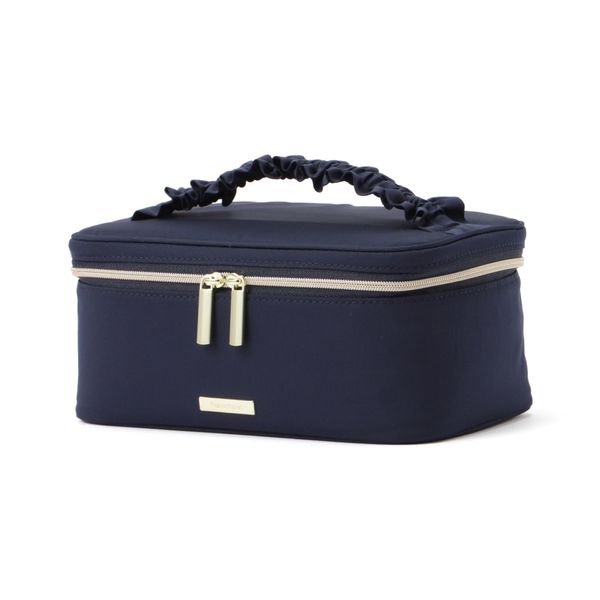 Francfranc Franc Ruffle Vanity Pouch, navy