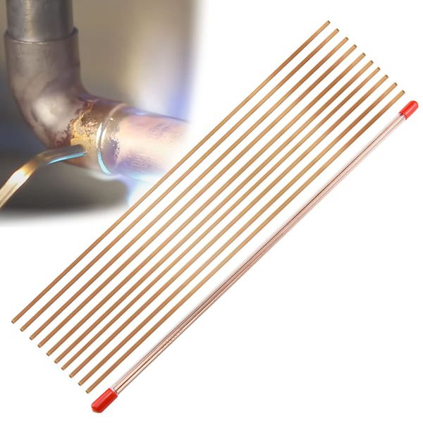 10 pcs Phosphorus Copper Wax Welding Rod, 400mm Phosphor Copper Wax, Phosphorus Copper Wax, Refrigerator, Air Conditioner, Copper Tube, DIY Material, Phosphor Copper Welding Rod