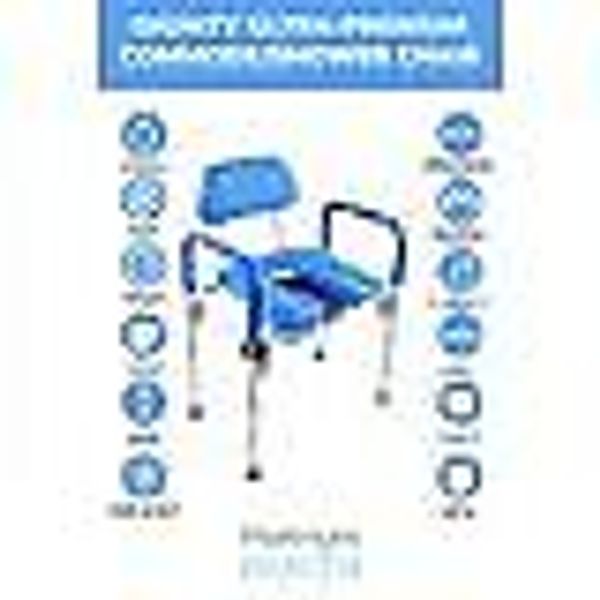 Platinum Health DIGNITY Premium Padded Commode / Shower Chair Adjustable Comfort